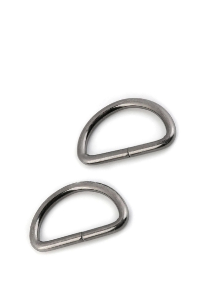 D-Ring - Metall - für 30 mm Gurtband - schwarz - metall